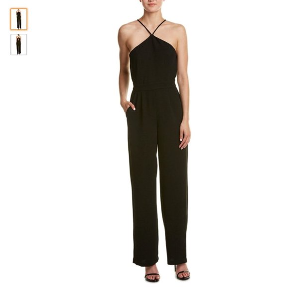 BCBGeneration Black Halter Wide Leg Jumpsuit - Picture 4 of 6